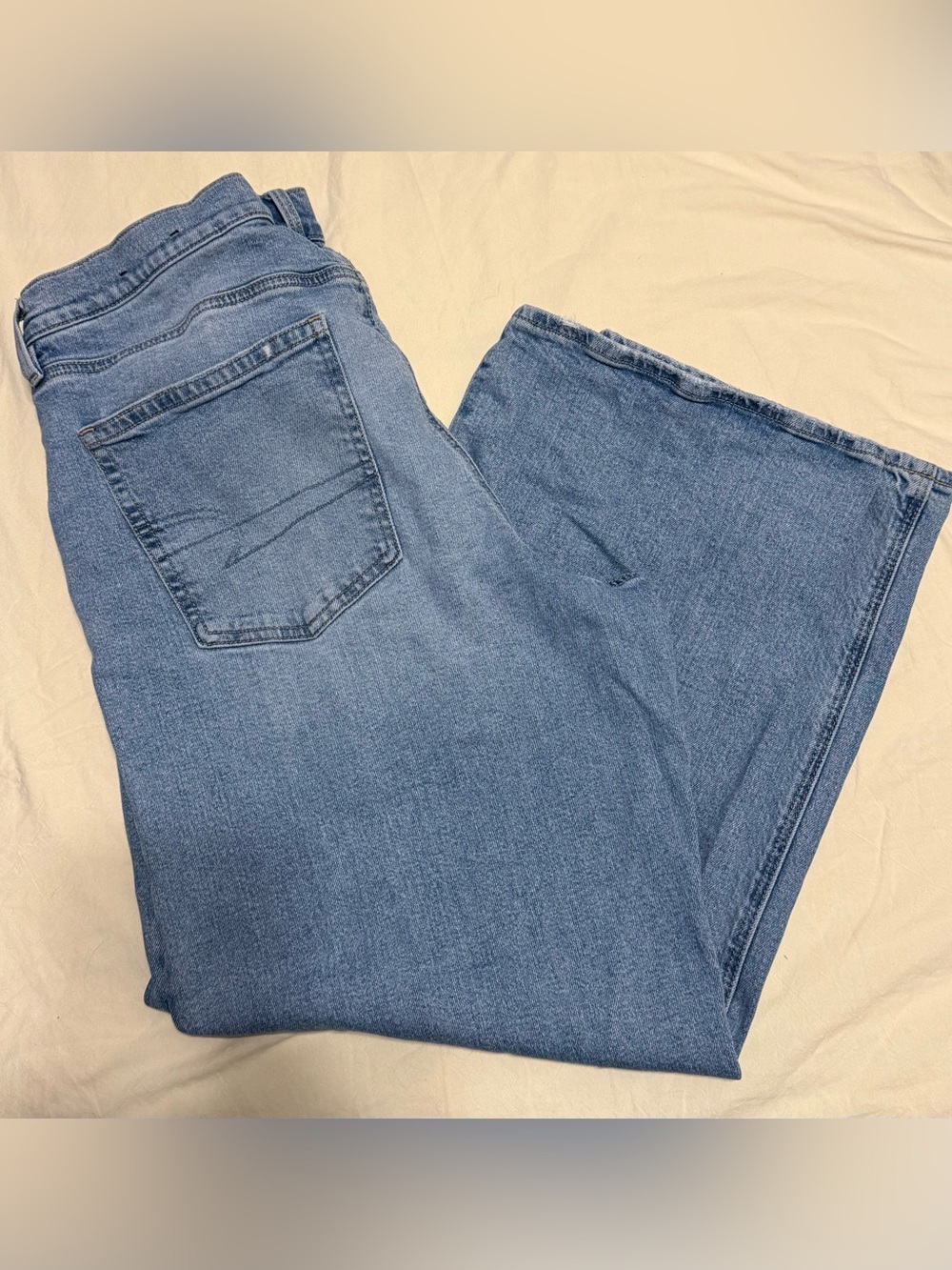 American Eagle Stovepipe Light Wash Denim Jeans